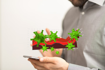 virus economic impact concept image.