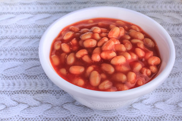 Baked Beans in Tomato Sauce. British Baked Beans.