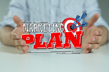 Marketing And Communication Success Concept dart.