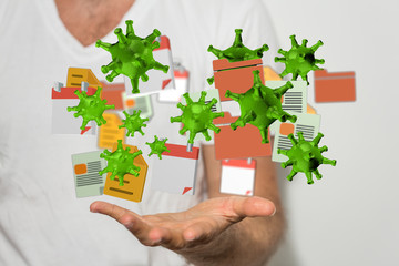 virus economic impact concept image.