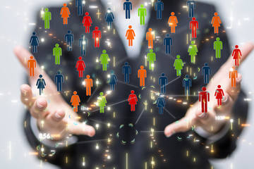 Big data visualization. Network connection structure