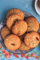 Healthy Oat Cookies. Classic Gluten Free Oatmeal Raisin Cookies.