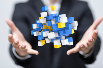 Cloud storage and Computing concept digital