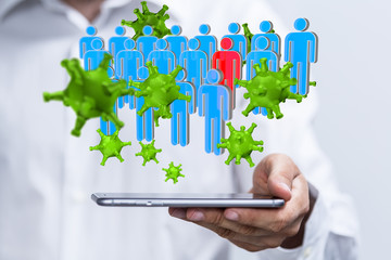 epidemic coronavirus 2019-nCoV, Novel Coronavirus Alert outbreak . Virus Covid 19-NCP. Spread of...