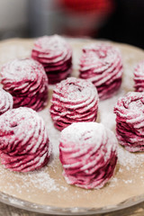 homemade currant marshmallow made from natural ingredients