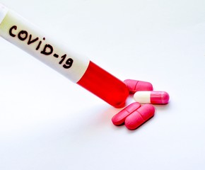 test tube corona virus pills capsules
