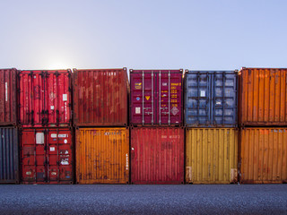 stack of shipping containers