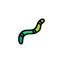 Naklejka premium jelly worm doodle icon, vector illustration
