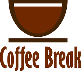 coffee shop or cafe logo with coffee cup of coffee on a table with steam used as a poster coffee mug with coffee