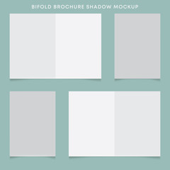 Fototapeta na wymiar Bifold Brochure Shadow Mockup Template Design