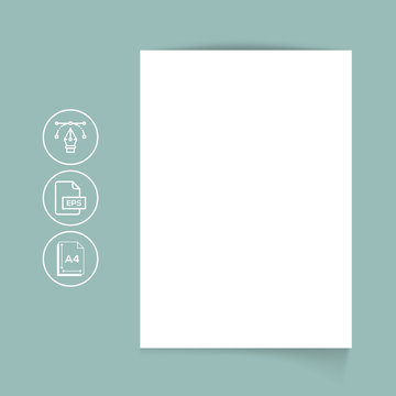 Flyer, Poster, Resume Design A4 Page Shadow Mockup