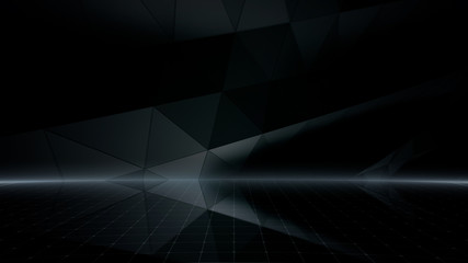 Obraz premium Simple Design Geometric Stage Theater business 3D illustration background.