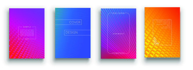 Minimal covers design. Colorful halftone gradients. Future geometric patterns. Vector template brochures, flyers, presentations, leaflet, magazine a4 size	