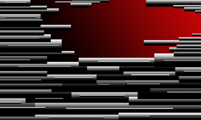 Abstract black white lines, striped red background, 3d, for holiday, postcard, invitation, business ideas