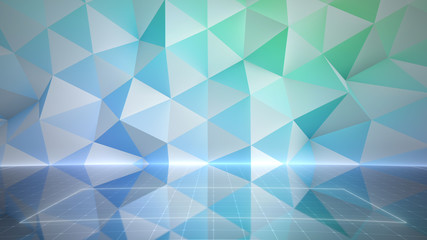 Simple Design Geometric Stage Theater business 3D illustration background.