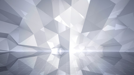 Fototapeta premium Simple Design Geometric Stage Theater business 3D illustration background.