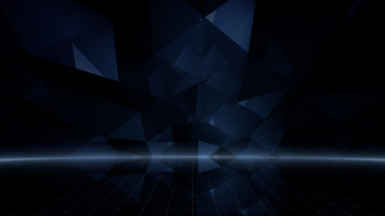 Obraz premium Simple Design Geometric Stage Theater business 3D illustration background.