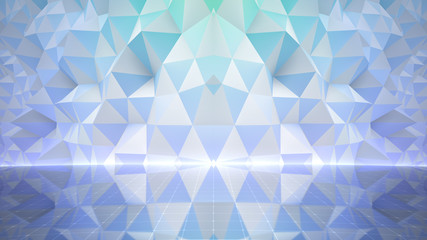 Fototapeta premium Simple Design Geometric Stage Theater business 3D illustration background.