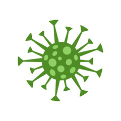 Coronavirus Isolated on a white background. Simple concept of virus, infection, microbe. 2019 ncOV