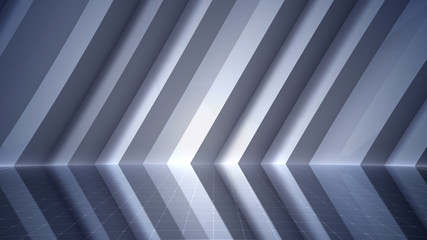 Obraz premium Simple Design Geometric Stage Theater business 3D illustration background.