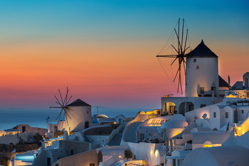 View of Oia at sunset
