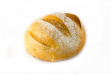 Sourdough bread isolated on white background