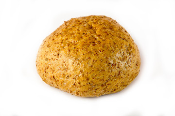 Sourdough round bread loaf with whole grains 