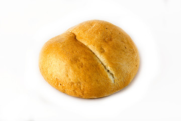 Sourdough bread isolated on white background