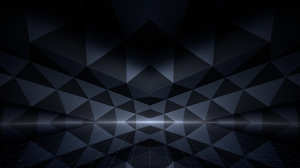 Fototapeta premium Simple Design Geometric Stage Theater business 3D illustration background.