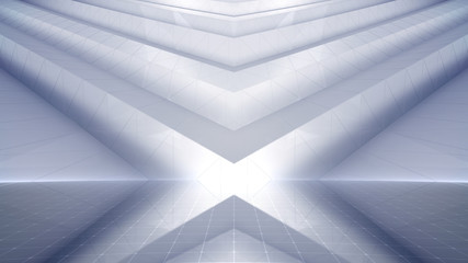 Simple Design Geometric Stage Theater business 3D illustration background.