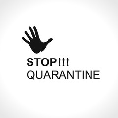 Obraz premium STOP!!! Quarantine. Vector information banner.