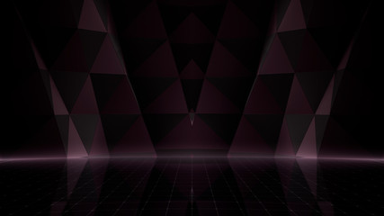 Obraz premium Simple Design Geometric Stage Theater business 3D illustration background.