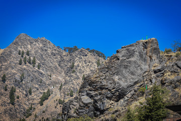 Fototapeta na wymiar rocks in the mountains in nainital uttarakhand India