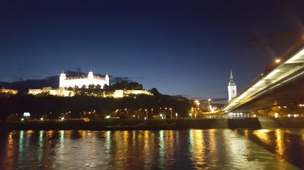 Fototapeta na wymiar Bratislava at night