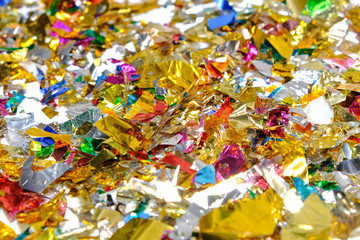Fototapeta na wymiar Colorful confetti pattern. Confetti background