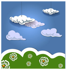 Obraz premium background with clouds and sky
