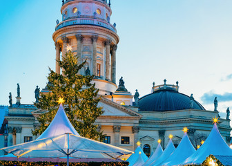 Fototapeta premium Christmas Market at Gendarmenmarkt Winter Berlin