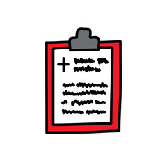 medical history doodle icon, vector illustration