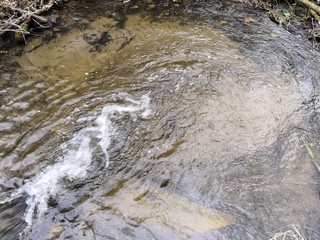 water flowing over rocks