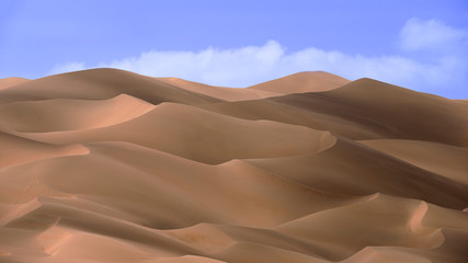 Fototapeta na wymiar Desert shapes and camels