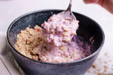 Organic Granola Cereal with oats, flax, almond, and sunflower seeds