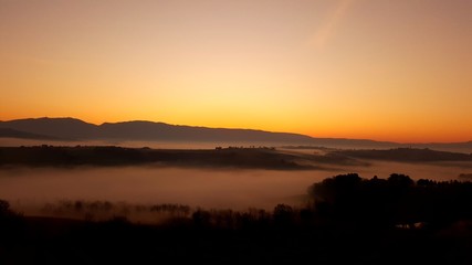 sunrise in mountains