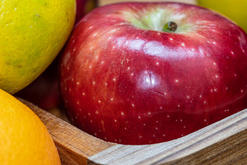  rich and tasty red and green apples along with other fruits