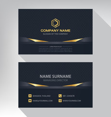 Business card in modern luxury style black and gold color
