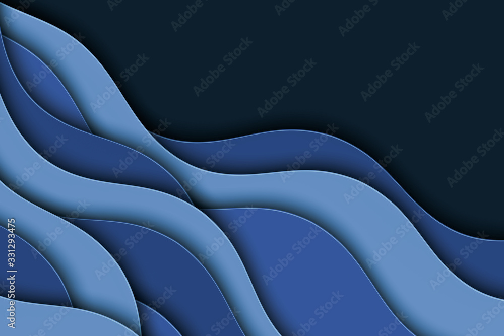 Poster abstract illustration with waves. curve lines.