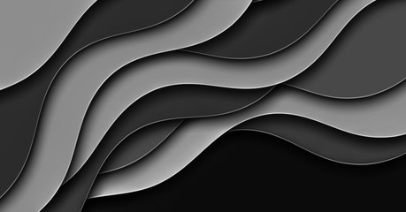Obraz premium Abstract illustration with waves. Curve lines.