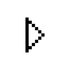 arrowheads, play and arrow icon. Perfect for application, web, logo, game and presentation template. icon design pixel art and line style