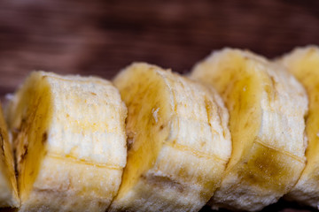 Rich and tasty ripe banana with other fruits