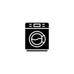 Washing machine icon. Home Electric appliances symbol. Cleaning, Laundry sign. Trendy Flat style for graphic design, Web site, UI. EPS10. - Vector illustration