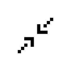 insert, minimize, maximize and arrow icon. Perfect for application, web, logo, game and presentation template. icon design pixel art and line style